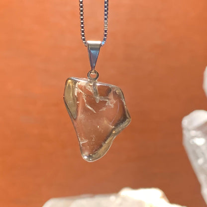 Natural Tumbled Citrine Pendants