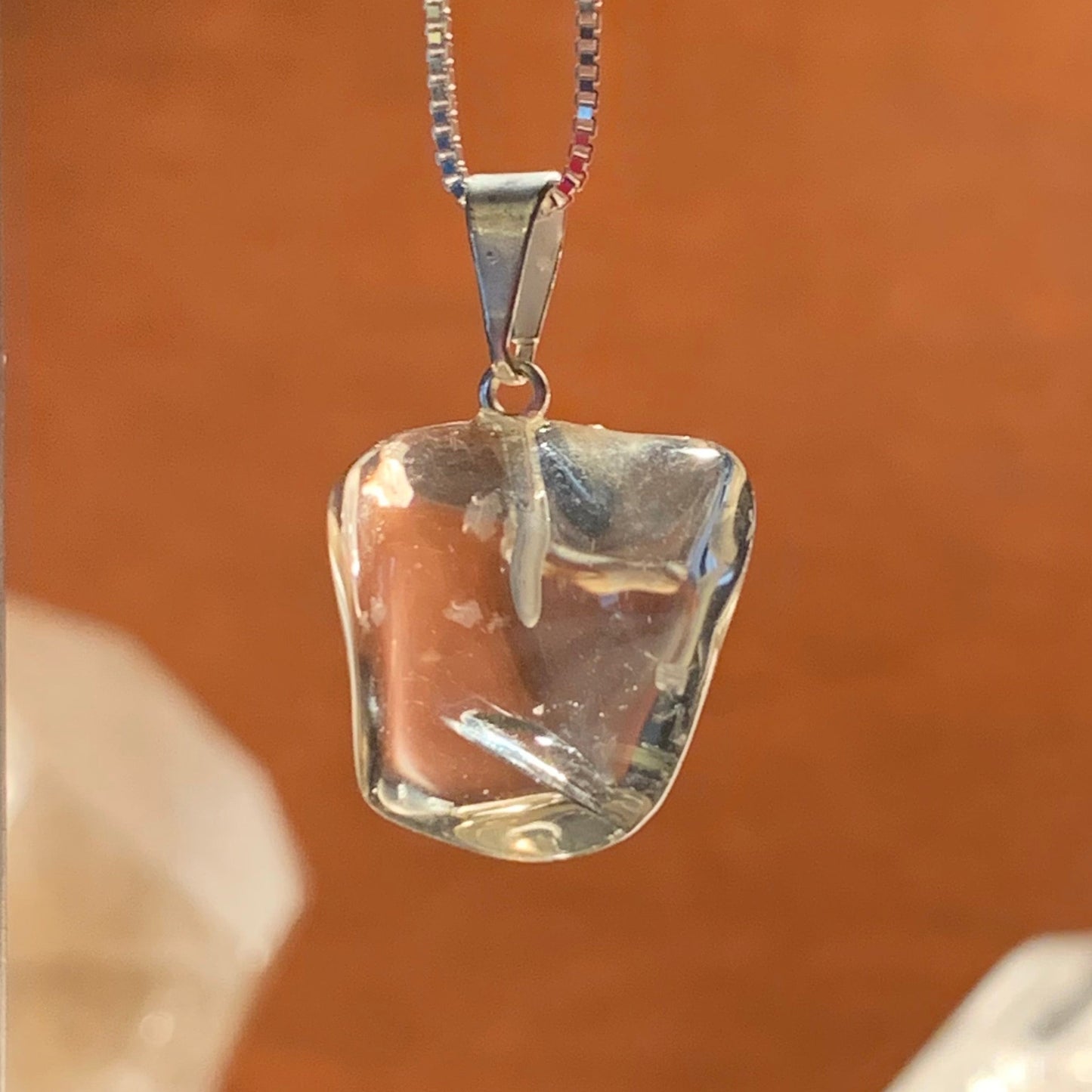 Natural Tumbled Citrine Pendants