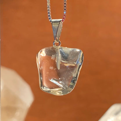 Natural Tumbled Citrine Pendants