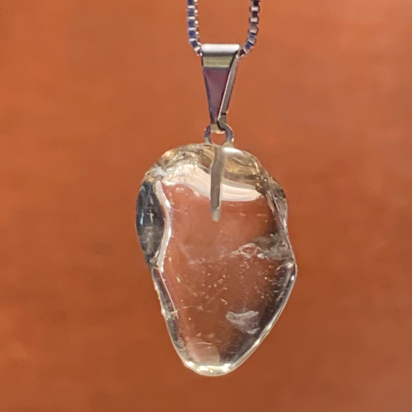 Natural Tumbled Citrine Pendants