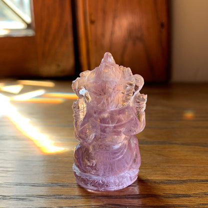 Amethyst Ganesha Hand Carved Figurine