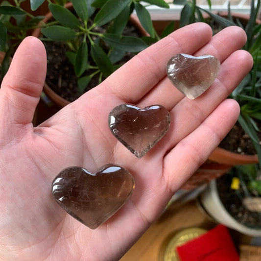 Smoky Quartz Hearts // Gorgeous + Clear