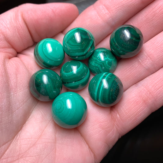 Mini Malachite Spheres // 16mm