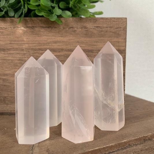 Gemmy AAA Rose Quartz Towers