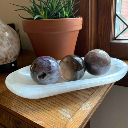 Extra Large Oval Selenite / Satin Spar Bowls