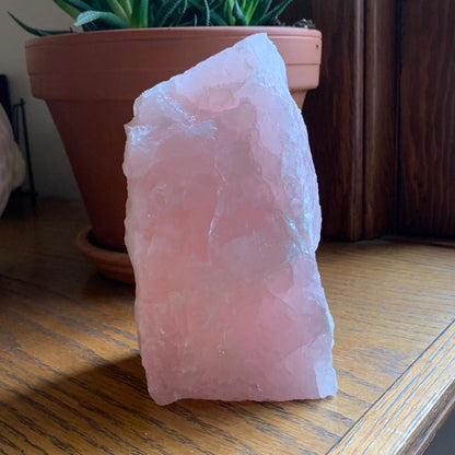 Raw, Rose Quartz Lamps with LED USB Plug