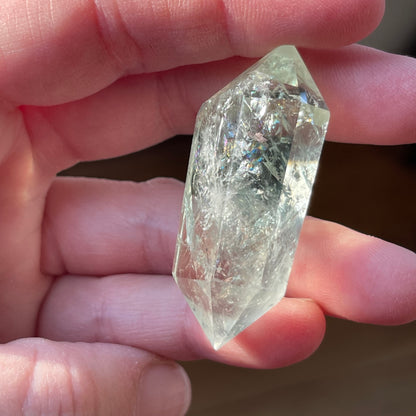 Natural Green Amethyst (Prasiolite) Double Terminated Points