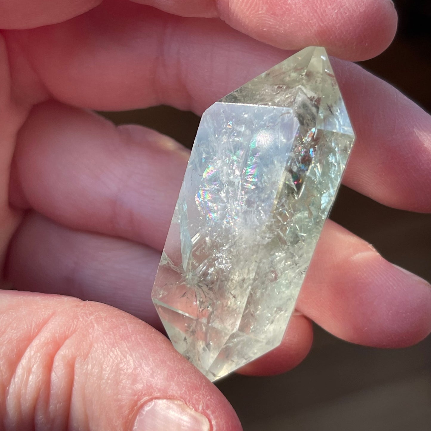 Natural Green Amethyst (Prasiolite) Double Terminated Points