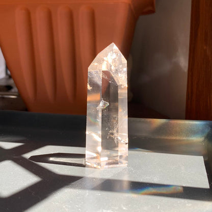 Light Smoky Quartz Tower - Water Clear