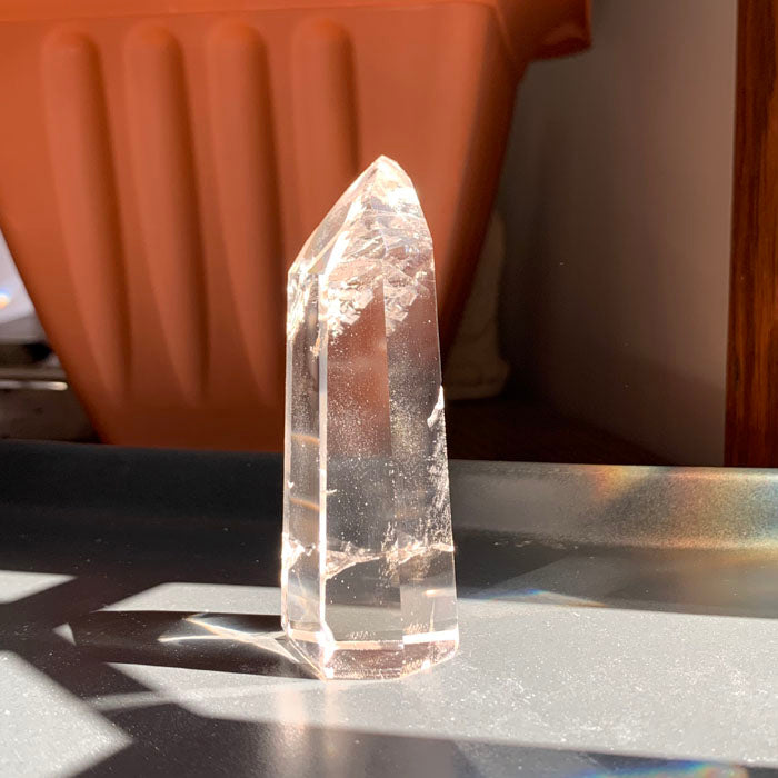 Light Smoky Quartz Tower - Water Clear