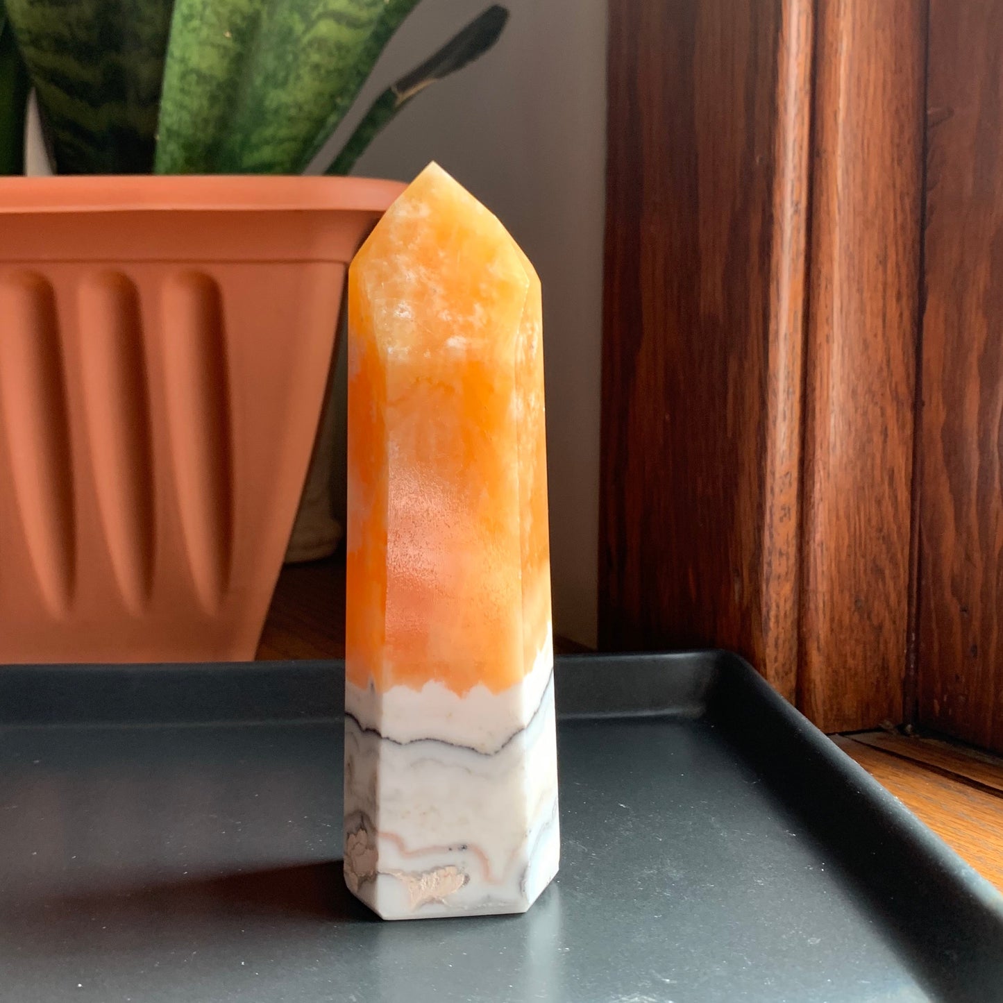 Orange Calcite "Dreamsicle" Tower