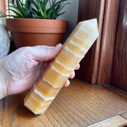 Orange Calcite Banded Towers