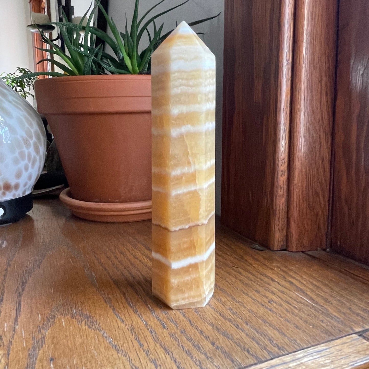 Orange Calcite Banded Towers