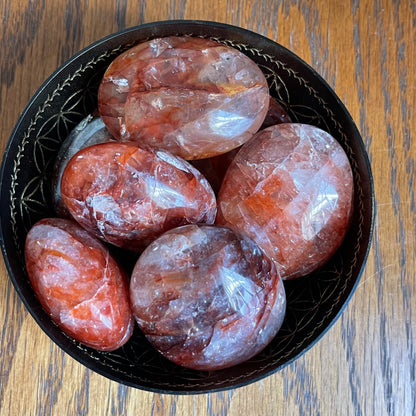 Fire Quartz Palm Stones