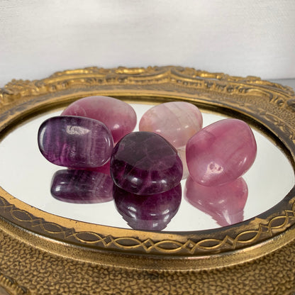 Magenta Fluorite Tumbles