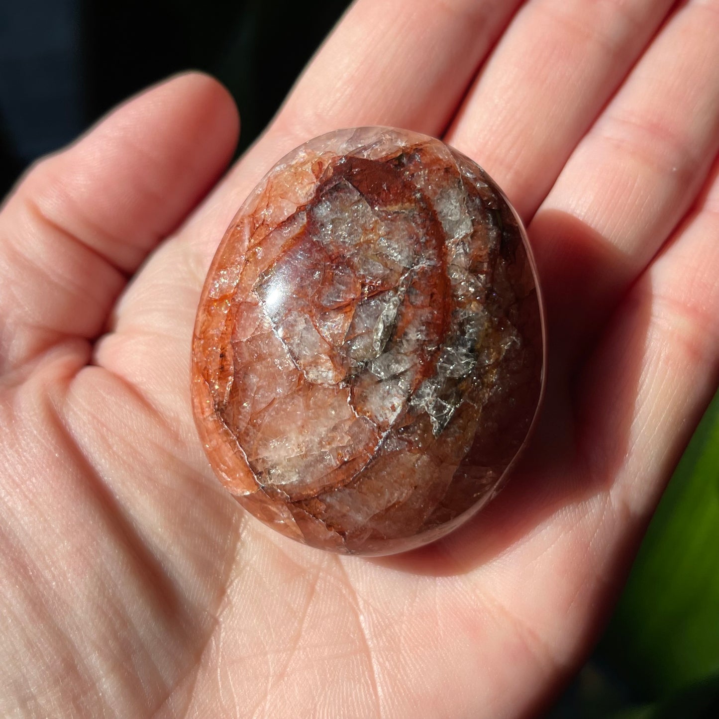 Fire Quartz Palm Stones