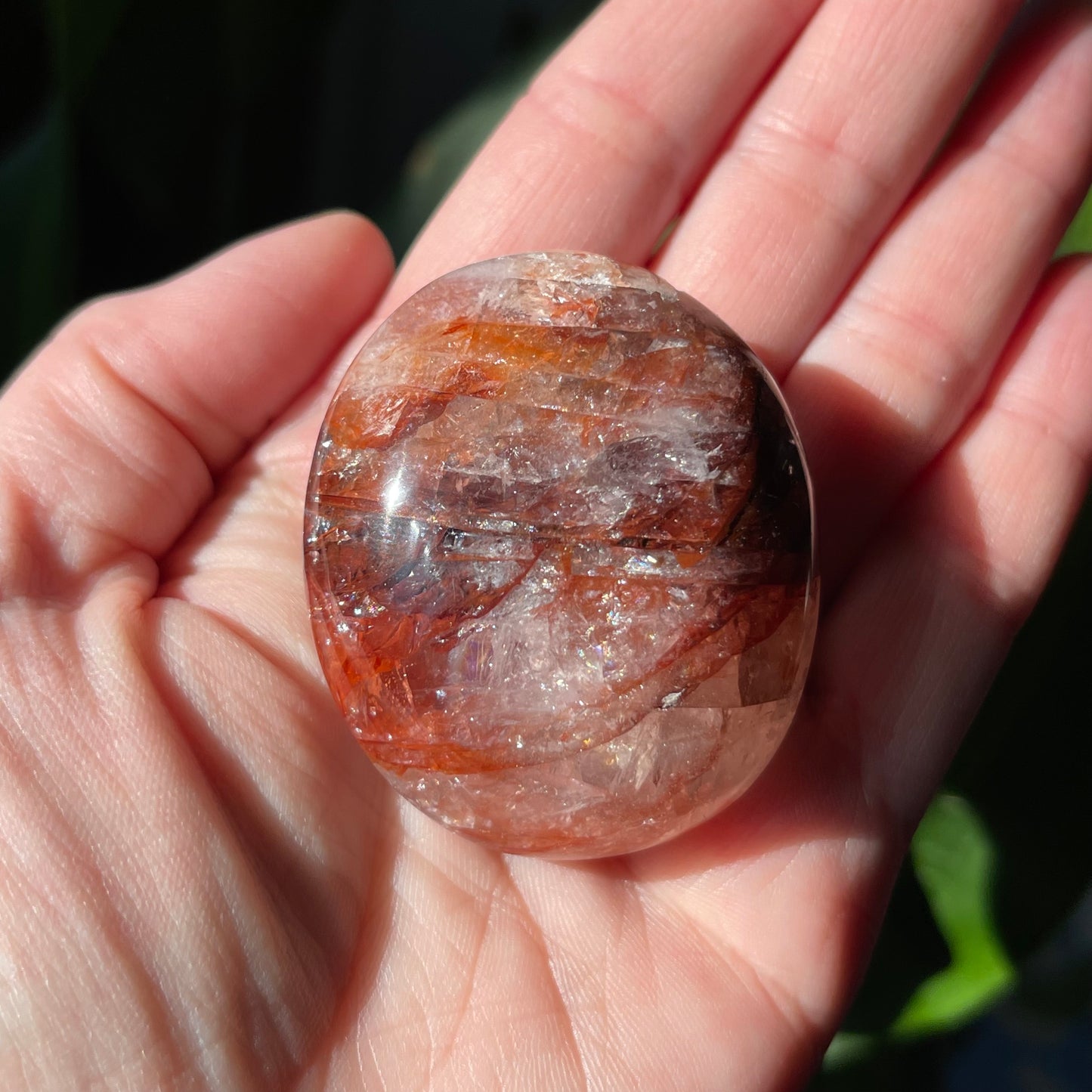 Fire Quartz Palm Stones