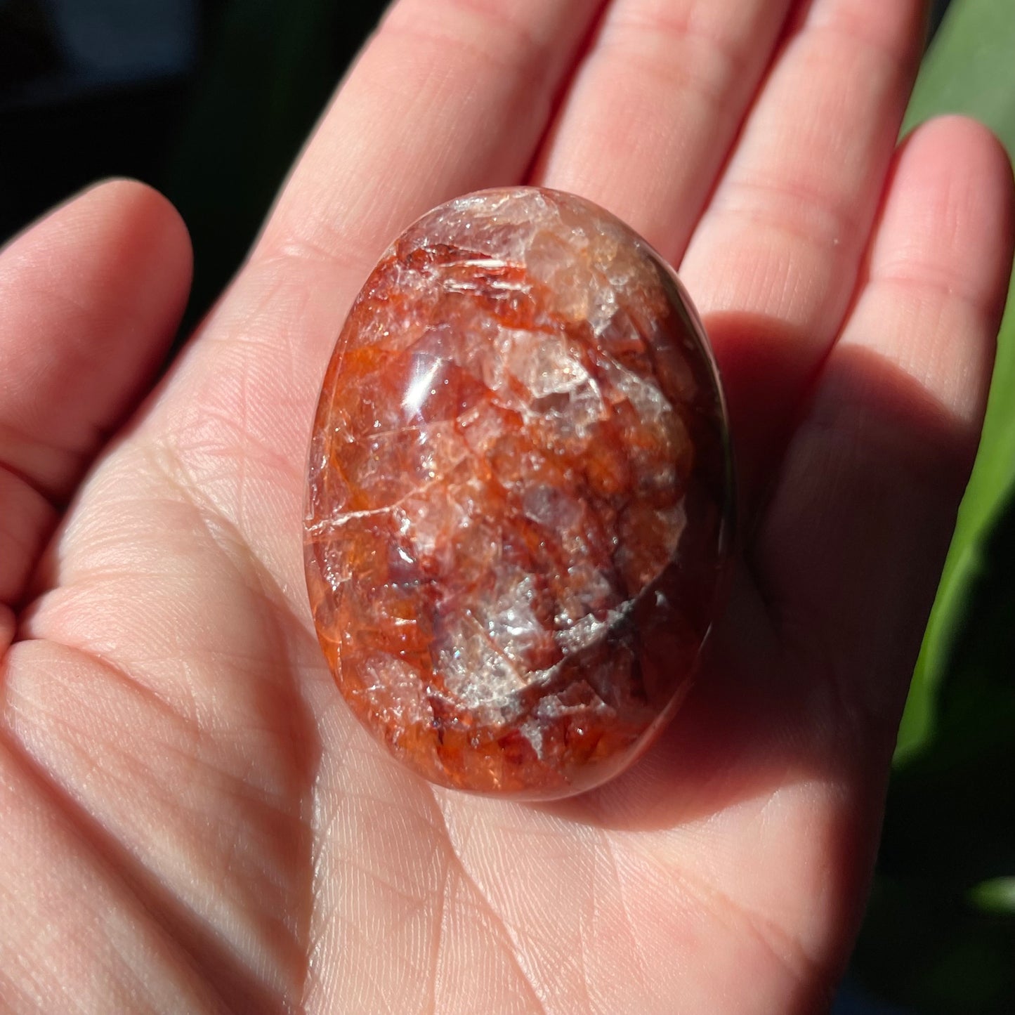 Fire Quartz Palm Stones