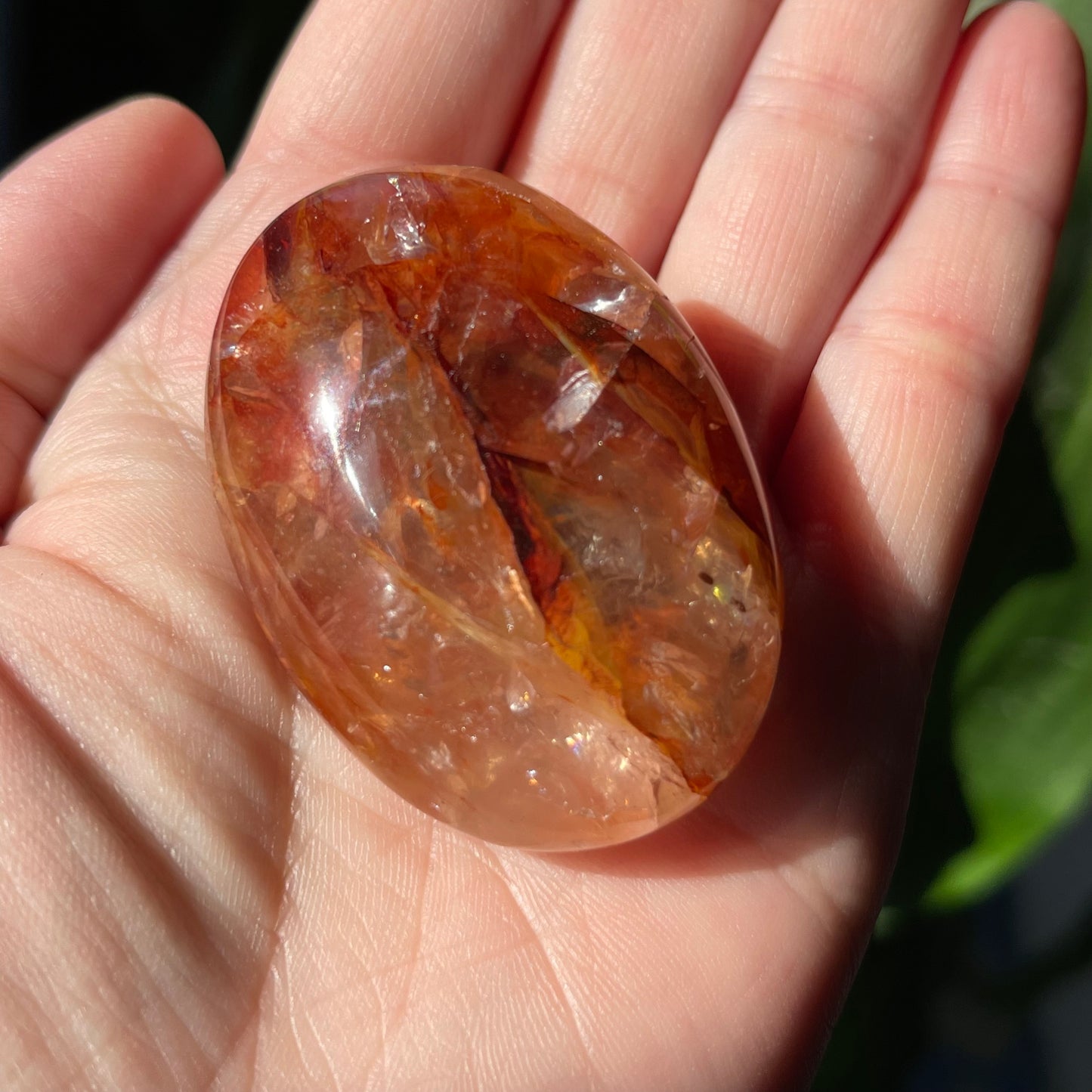 Fire Quartz Palm Stones