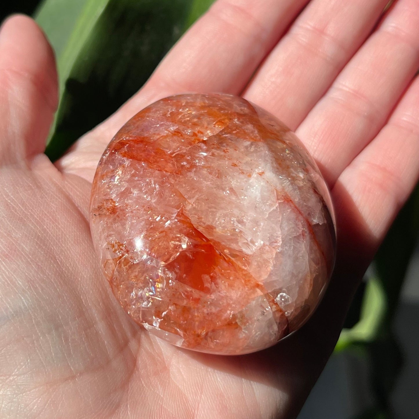 Fire Quartz Palm Stones