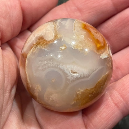 Carnelian Flower Agate Sphere - 39mm