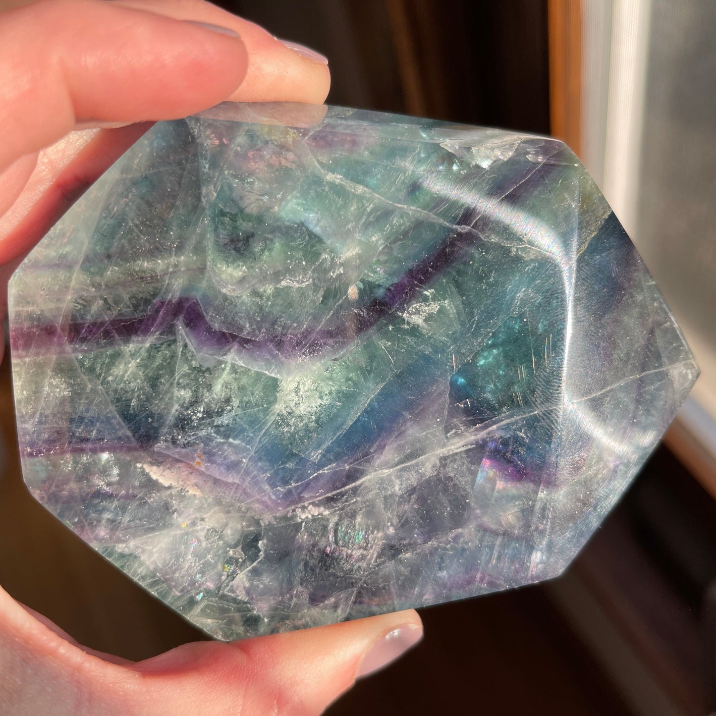 Rainbow Fluorite Freeform with Shimmer + Internal Rainbows