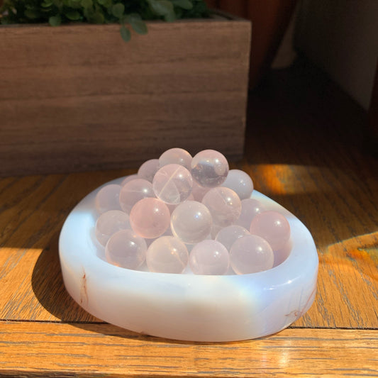 Mini Rose Quartz Spheres