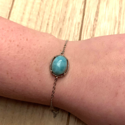 Larimar Bracelets // 925 Silver Setting