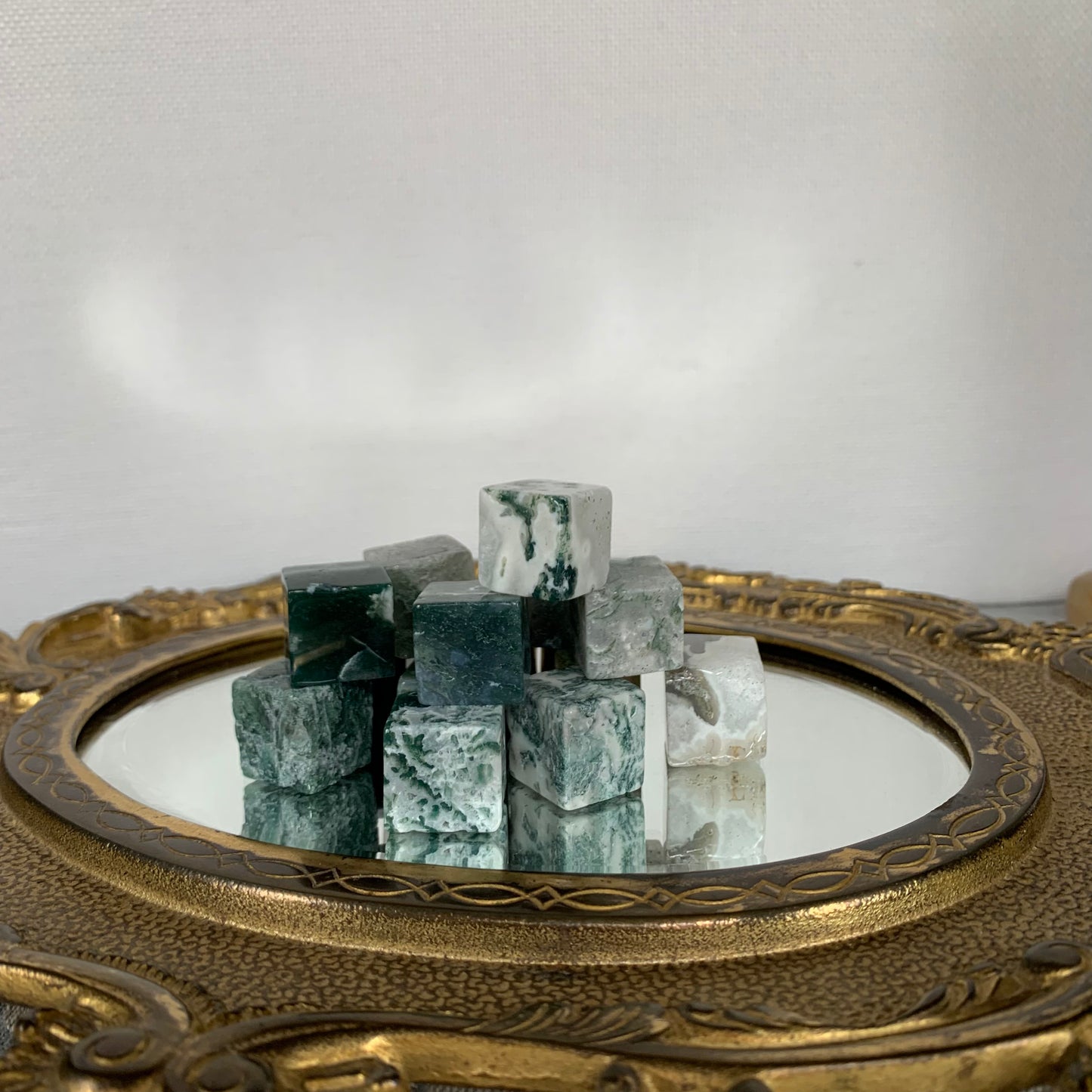 Moss Agate Cubes