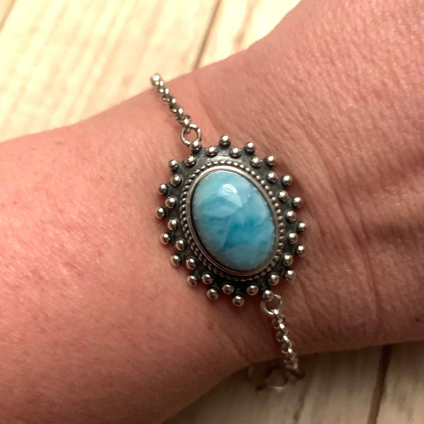 Larimar Pendant Bracelets