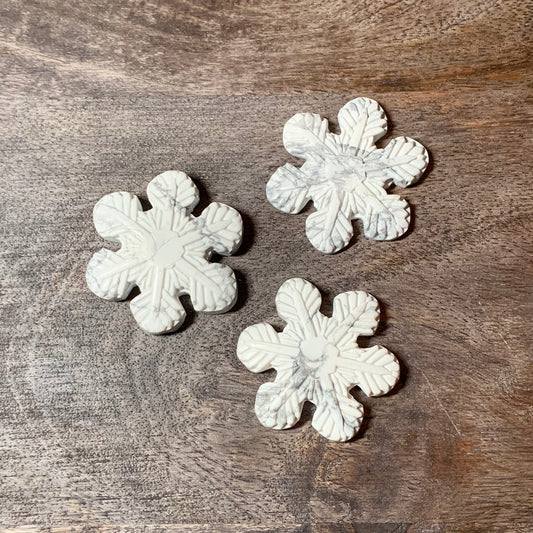 Howlite Snowflakes
