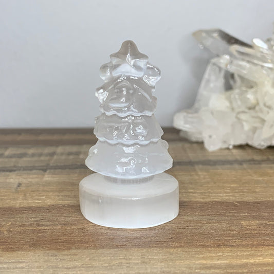 Mini Selenite Christmas Trees