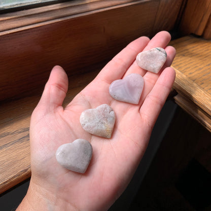 Mini Pink Amethyst Hearts