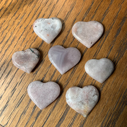 Mini Pink Amethyst Hearts