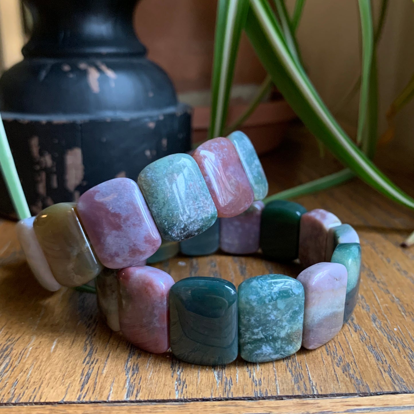 Ocean Jasper Square Bead Bracelets