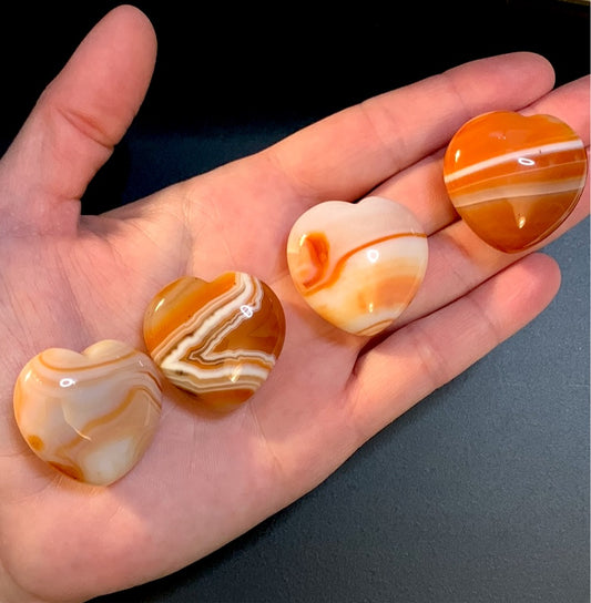 Mini Carnelian Hearts