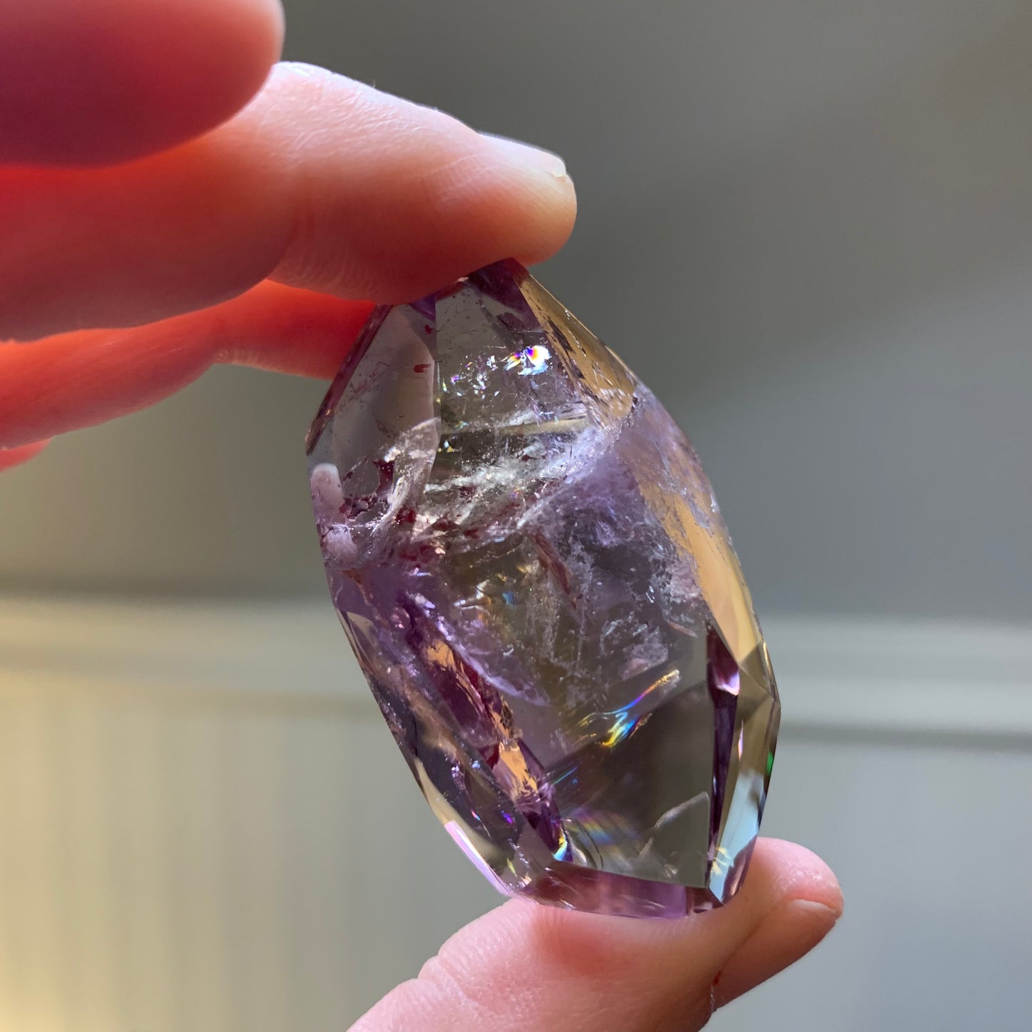 Ametrine Gem-Rainbow Freeforms