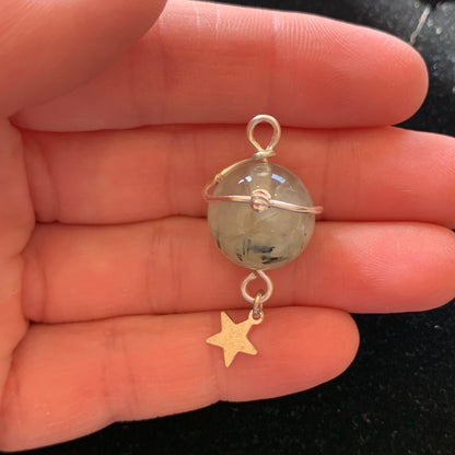 Adorable Planet + Star Pendants with Sterling Silver Chain