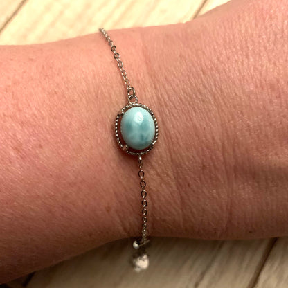 Larimar Bracelets // 925 Silver Setting